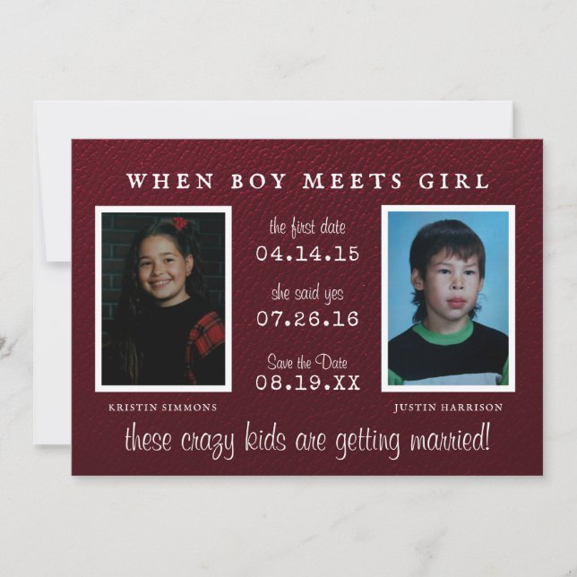 Yearbook Photo | Photo Save the Date Announcement (Front)