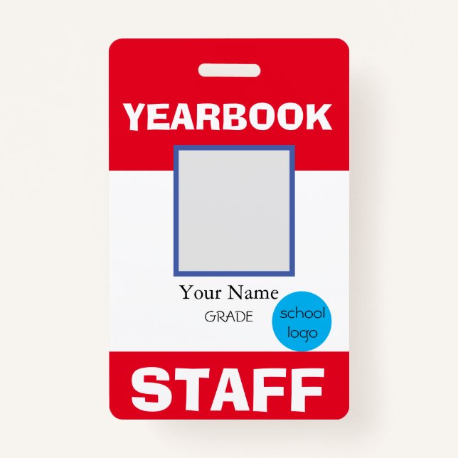 Yearbook Staff ID Badge (Front)