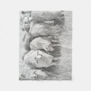 Yearling Sheep Fleece Blanket