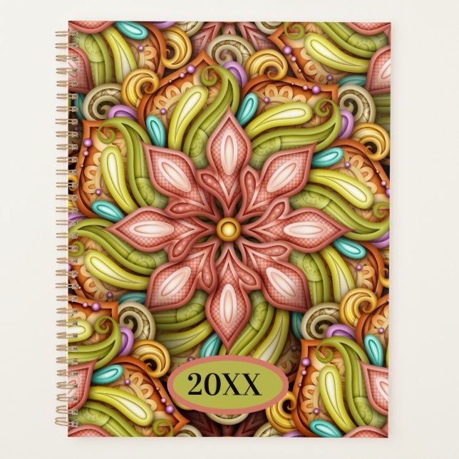 Yearly Abstract Date  Planner (Front)