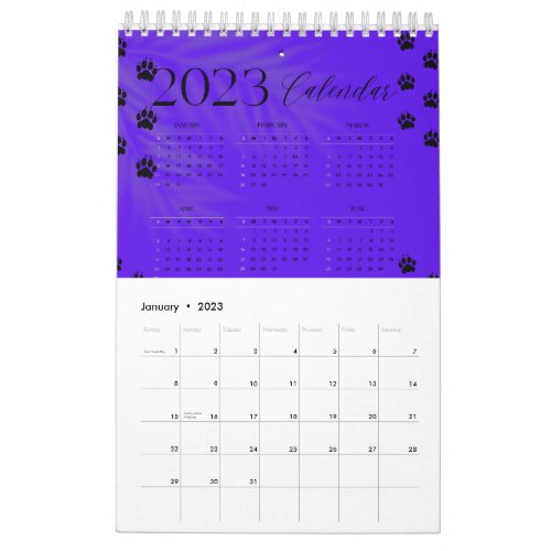 Yearly calendar 2023