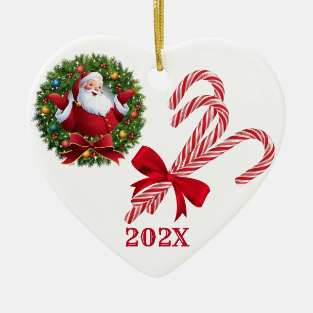 Yearly Christmas  Ceramic Ornament (Front)