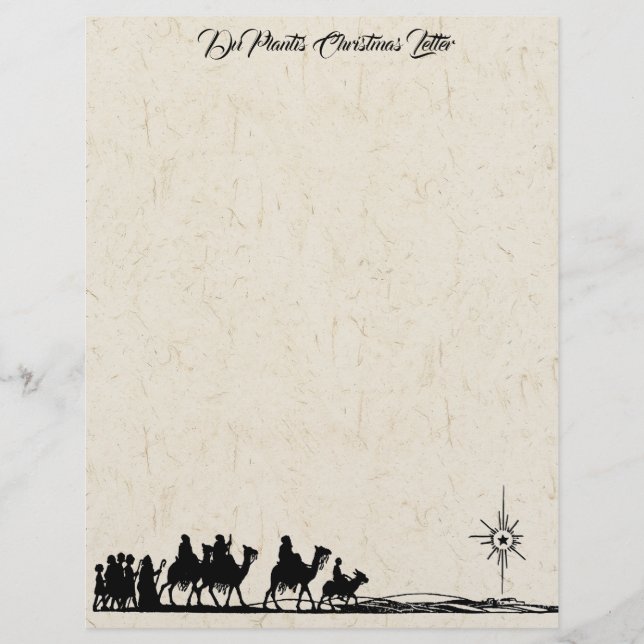 Yearly Christmas Letter Personalized Letterhead (Front)