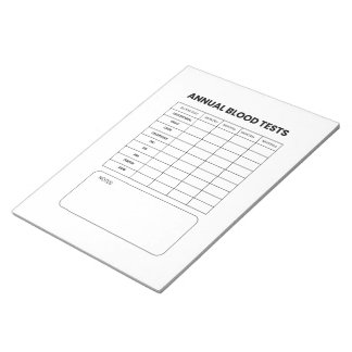 Yearly Lab Results & Health Record Notepad