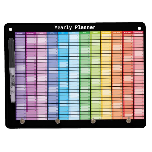 Yearly Planner Dry Erase Board (Front)