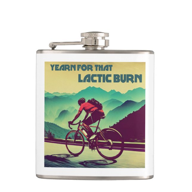Yearn For That Lactic Burn Cycling Flask (Front)