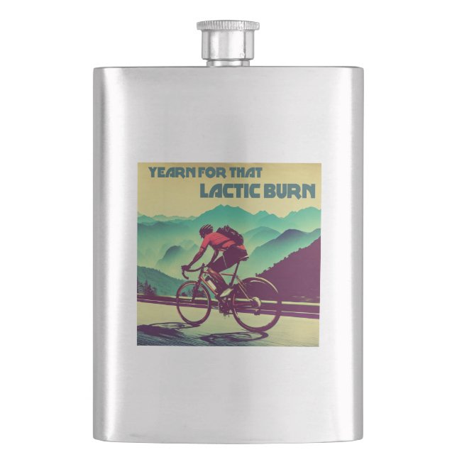 Yearn For That Lactic Burn Cycling Flask (Front)
