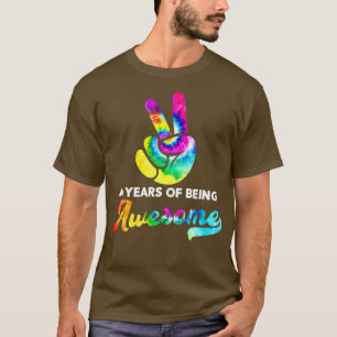 Years Of Being Awesome Tie Dye Birthday T-Shirt