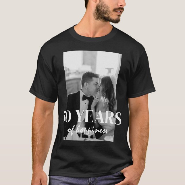Years Of Happiness Elegant Wedding Anniversary  T-Shirt (Front)