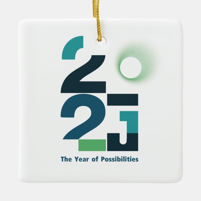 Years of Possibilities Ceramic Ornament (Front)