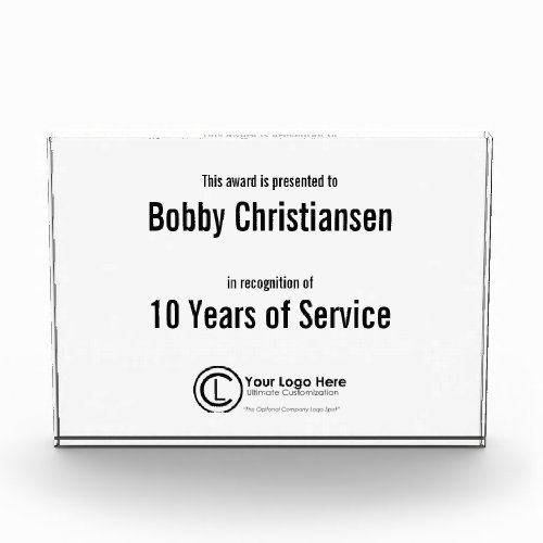 Years of Service Recognition Logo Award