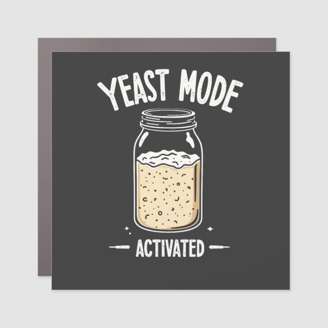 Yeast Mode Activated Baking Cooking Chef  Car Magnet (Front)