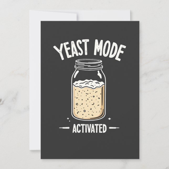 Yeast Mode Activated Baking Cooking Chef  Invitation (Front)