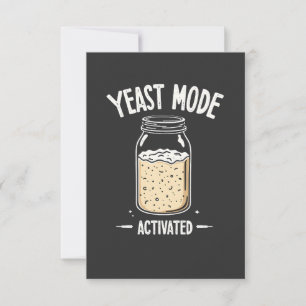 Yeast Mode Activated Baking Cooking Chef Thank You Card