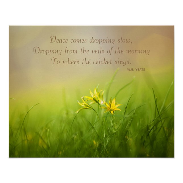 Yeats Quote Morning Sunshine Poster (Front)