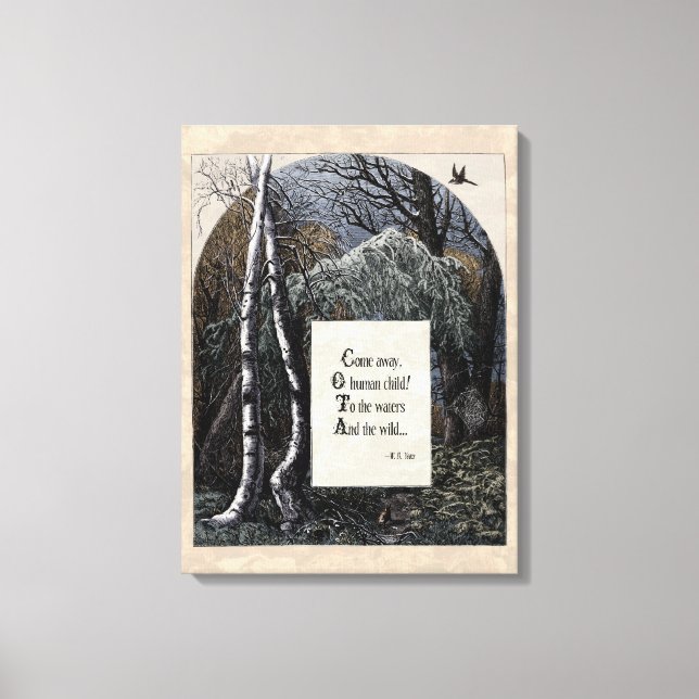 Yeats "The Stolen Child" Victorian Poem Art Canvas (Front)