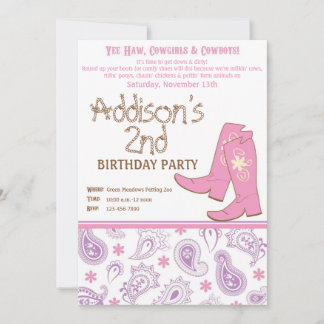 Yee Haw Birthday Party Invitation