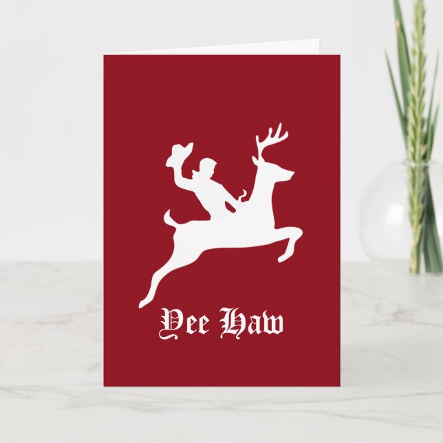 Yee Haw Christmas Holiday Card (Front)