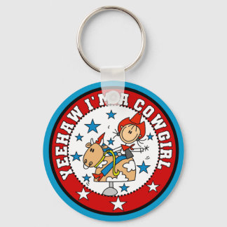 Yee Haw Cowgirl Tshirts and Gifts Keychain