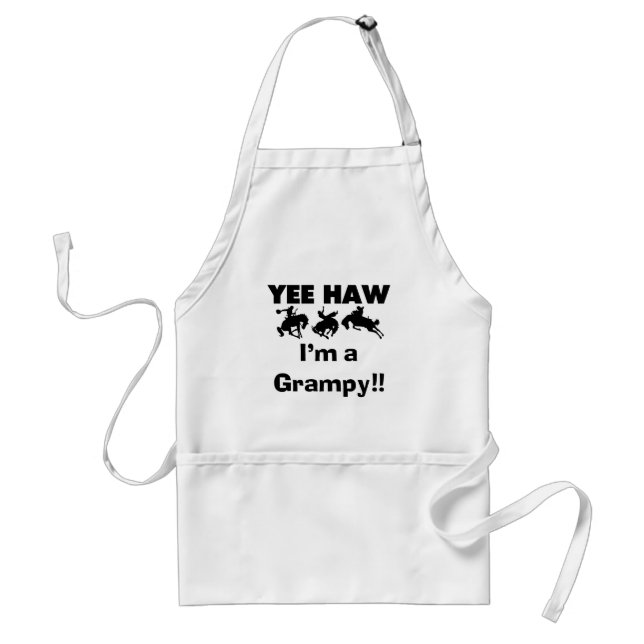 Yee Haw I'm a Grampy T-shirts and Gifts Adult Apron (Front)