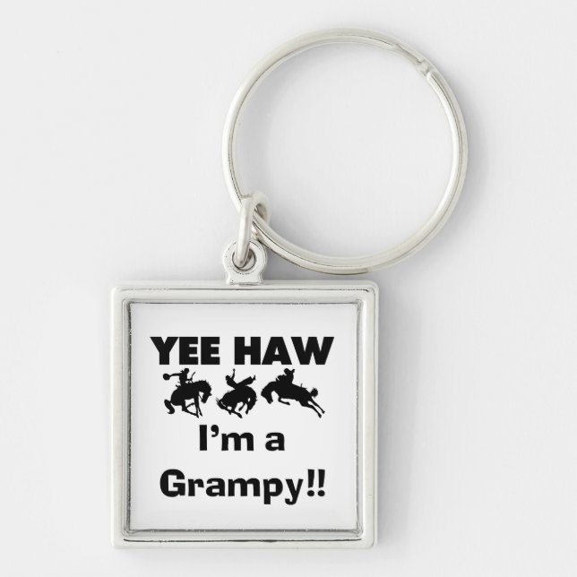 Yee Haw I'm a Grampy T-shirts and Gifts Keychain (Front)