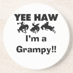 Yee Haw I'm a Grampy T-shirts and Gifts Sandstone Coaster