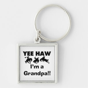Yee Haw I'm a Grandpa T-shirts and Gifts Keychain