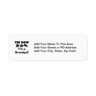 Yee Haw I'm a Grandpa T-shirts and Gifts Label