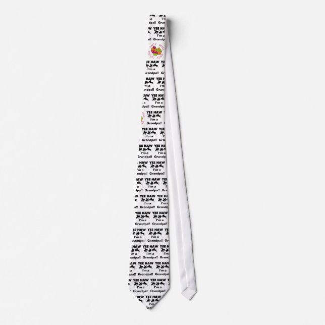 Yee Haw I'm a Grandpa T-shirts and Gifts Neck Tie (Front)
