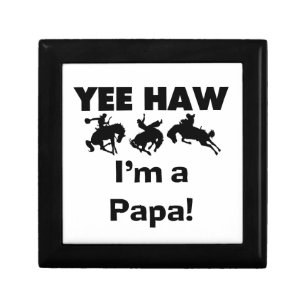 Yee Haw I'm a Papa T-shirts and GIfts Keepsake Box