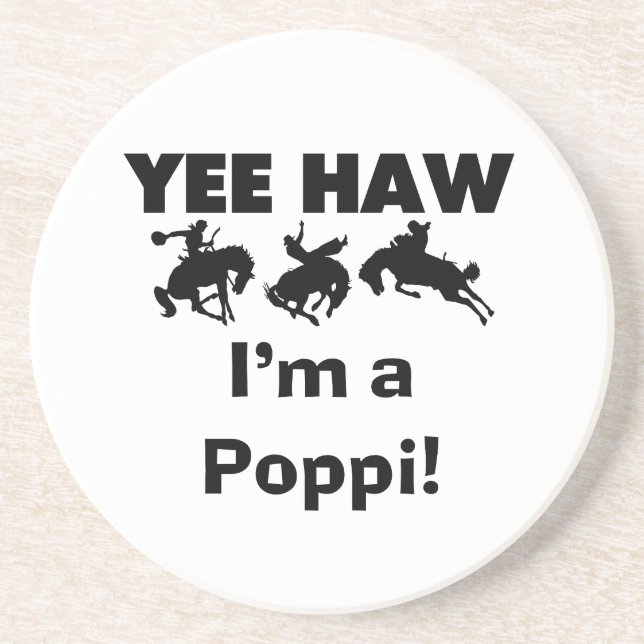 Yee Haw I'm a Poppi T-shirts and Gifts Drink Coaster (Front)