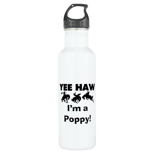 Yee Haw I'm a Poppy T-shirts and Water Bottle (Front)