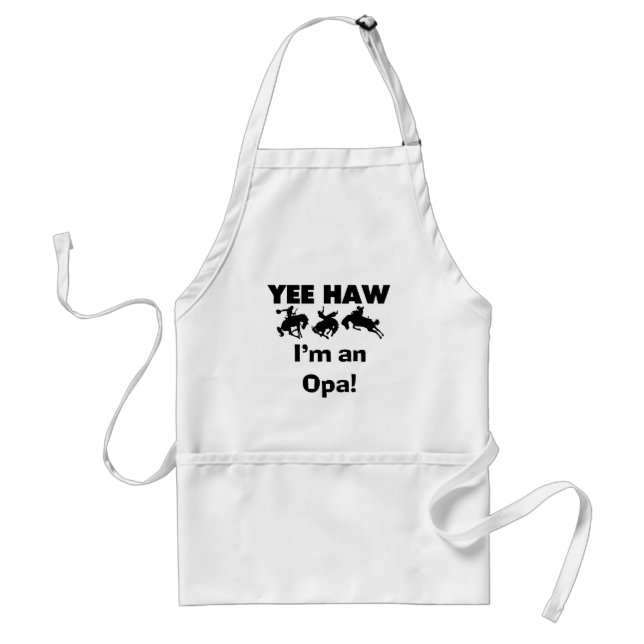 Yee Haw I'm an Opa T-shirts and Gifts Adult Apron (Front)