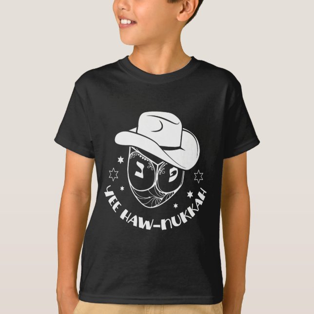 Yee Haw-nukkah Hanukkah Chanukah Dreidel Festival  T-Shirt (Front)