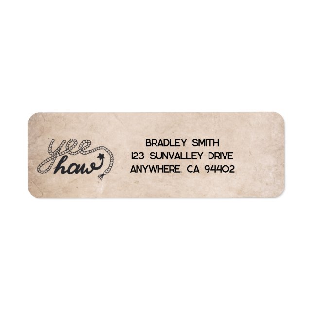 Yee Haw Return Address Label (Front)