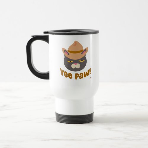 Yee Paw  Howdy Cowboy Hat Country Fun Cartoon Travel Mug