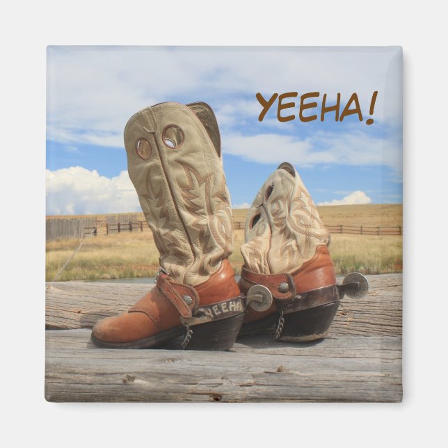Yeeha Rustic Western Boot Magnet (Front)