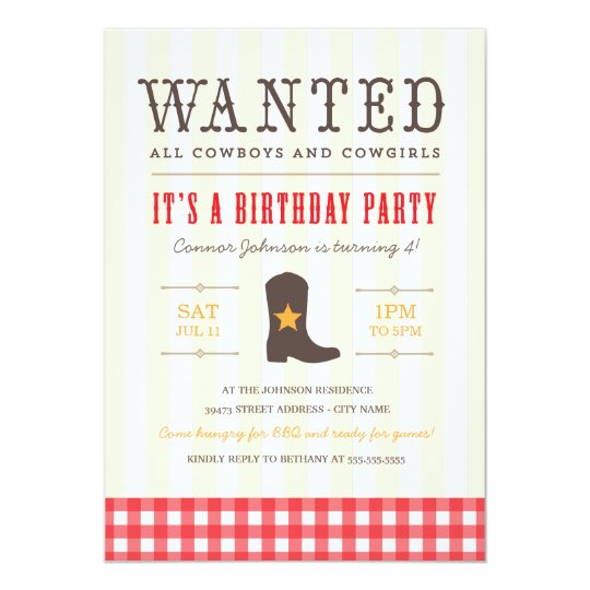 yeehaw cowboy birthday party invitation zazzle com