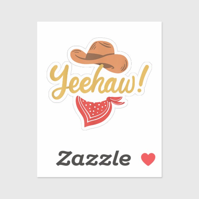 Yeehaw Cowboy Cowgirl Western Country Rodeo Sticker (Sheet)