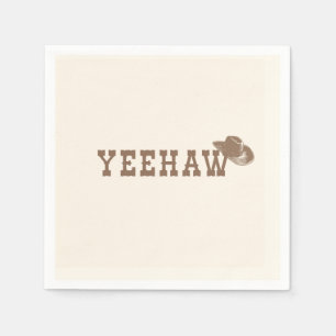 Yeehaw Hat My First Rodeo Birthday Neutral Party Napkins