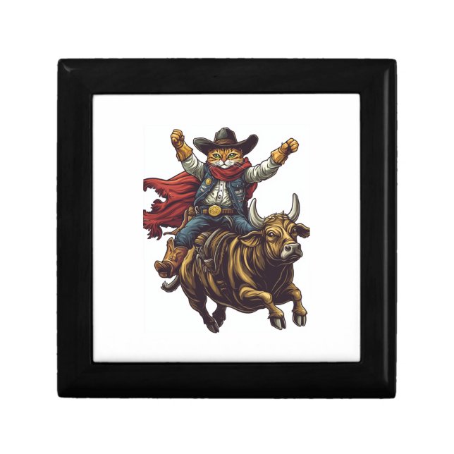 Yeehaw Kitty – Wild West Cat Cowboy Rodeo Gift Box (Front)