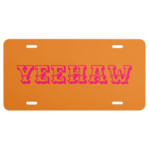 Yeehaw License Plate