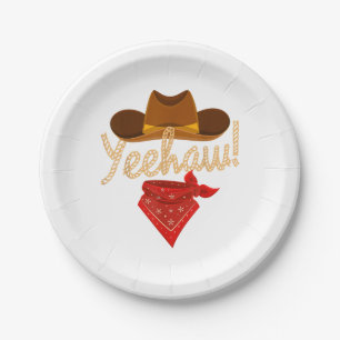Yeehaw Western Country Howdy Southern Cowboy Yee H Paper Plates
