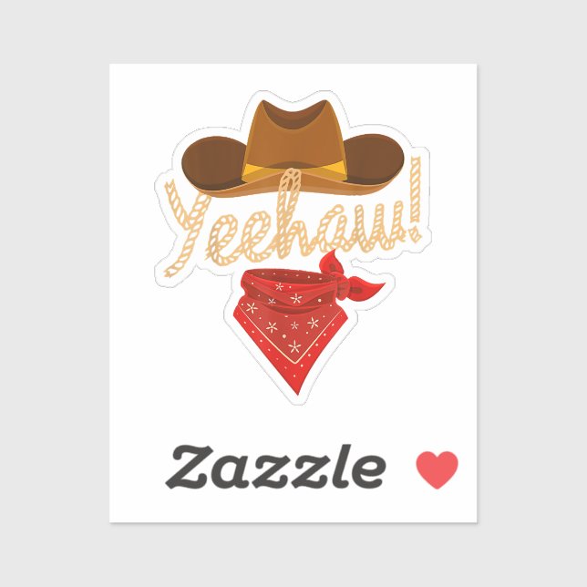 Yeehaw Western Country Howdy Southern Cowboy Yee H Sticker (Sheet)