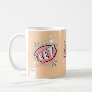 YEET Comic Speech Bubble Funny Meme Peach Coffee Mug