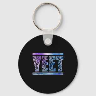 Yeet Funny Slang Quote Humor Meme  Keychain