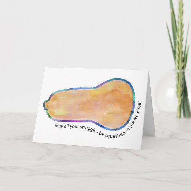 Yehi Ratsones Squash Blessing Card (Front)