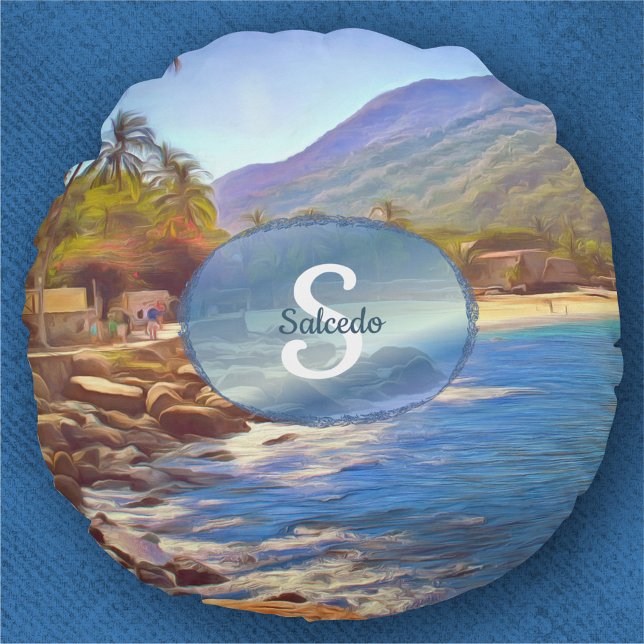 Yelapa Beach 761 Round Pillow (Creator Uploaded)