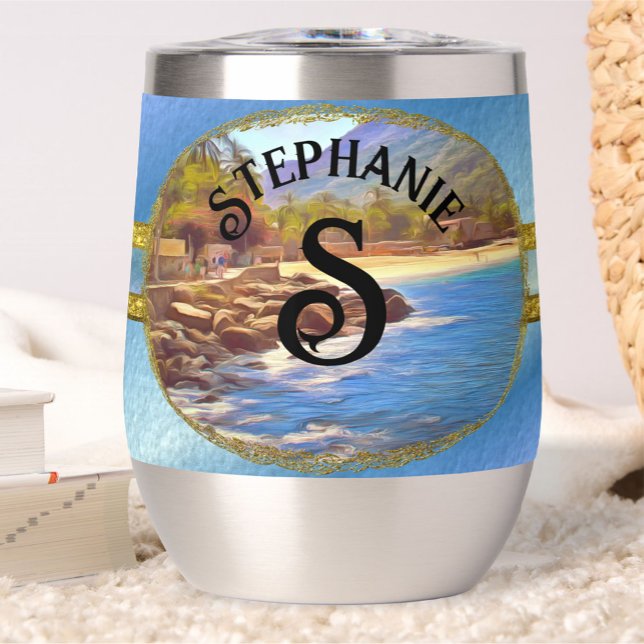 Yelapa Beach 761 Thermal Wine Tumbler (Creator Uploaded)
