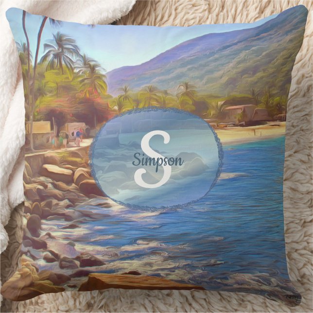 Yelapa Beach 761 Throw Pillow (Creator Uploaded)